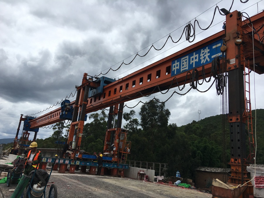 曲靖安裝架橋機安全監控管理系統現場一